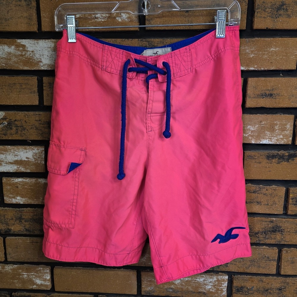 HOLLISTER Mens XS Hot Pink Board Shorts Swim Trunks Surf Preppy